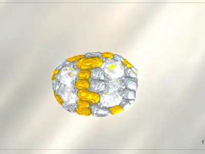 Luminous Harmony Diamond Ring Low-poly 3D model