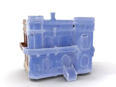 Victorian Stone Mansion model pack Low-poly 3D model