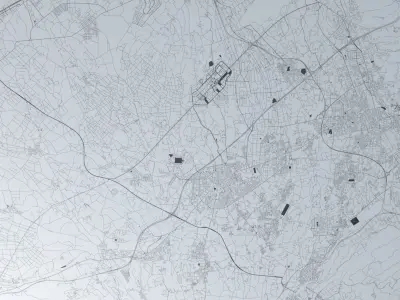 Taoyuan City  Road Network and Streets 3D model