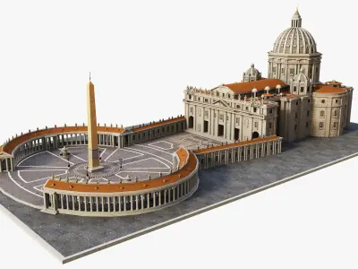 Piazza San Pietro Vatican 3D model