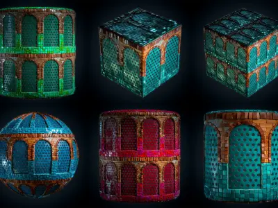 Traditional wall and window Middle East - VOL 02 - Maps - Sbsar Texture