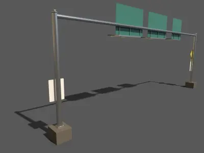 street decoration combo Low-poly 3D model