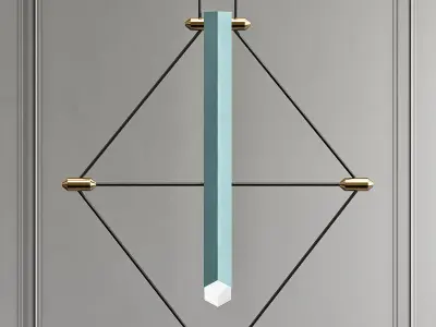 MOZAIK pendant light gold 3D model