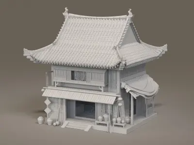 Ancient buildings 3D model