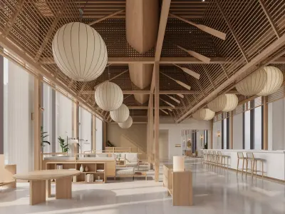   restaurant cafe  interior   3D model get