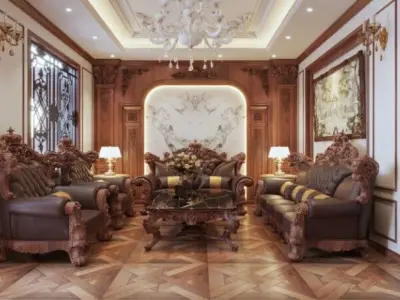 Classic Living Room 3D model