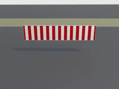 Construction Barrier Version 1 600-39 500x2400mm  Low-poly 3D model