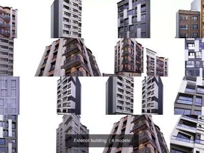 Exterior building  3D Model Pack