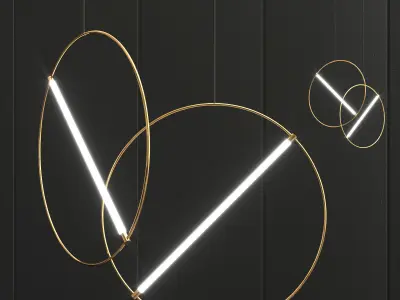 Collection of new minimalist chandelier 6 3D model