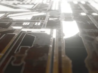 sci-fi panel wall pieces and comp The Creator Kitbash 3D print model