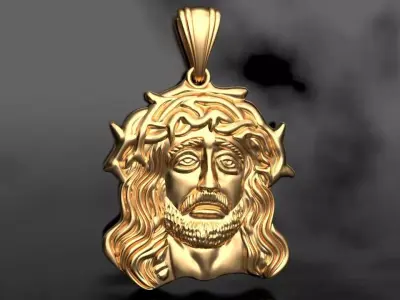 Jesus Pendant 3D print model