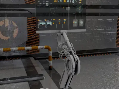 scifi monitor Low-poly 3D model