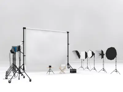 Studio Photography Lighting Models 3D model