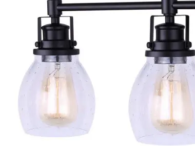 Wilhelm Dimmable Matte Black Vanity Light 3D model