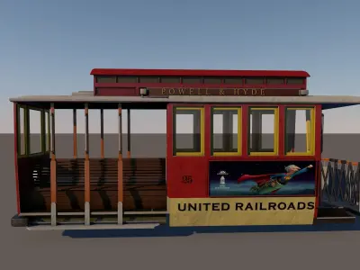 San-Francisco Tram Free 3D model