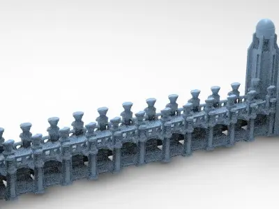 Ancient Stone bridge 2  3D model