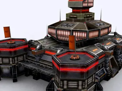 3DRT - Command Center  Low-poly 3D model
