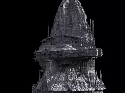 Jupiter Moon Space station ring division Kit bash 2  3D model