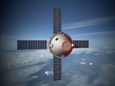 Sci Fi Satellite Low-poly 3D model