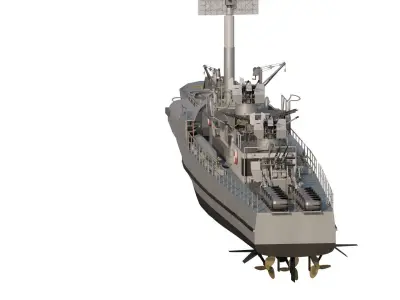 WW2 FAST ATTACK TORPEDO BOAT 3D model