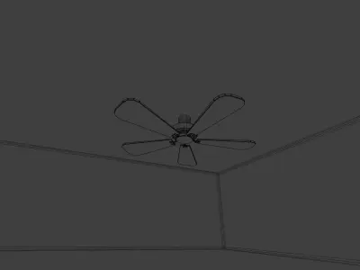Simple Ceiling Fan 3D model