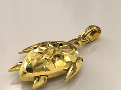 turtle pendant 3D print model