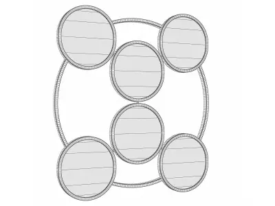 Mirror in a metal frame GZ-M1074 3D model