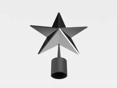 Christmas Star v1 002 Low-poly 3D model