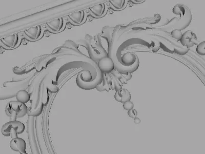 door carved 3D model