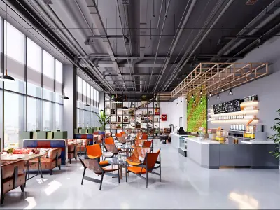 cafe coffee house 3D model