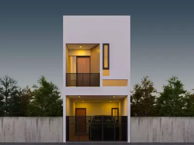 Two Storey House Renovation and Section Low-poly 3D model