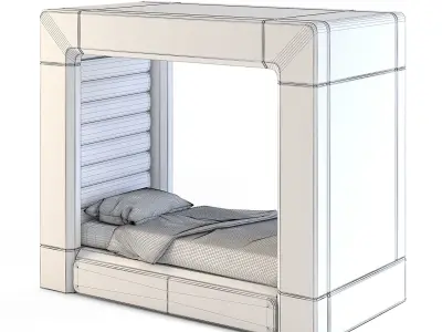 Futuristic Apartment Sleeping Pod 3D model