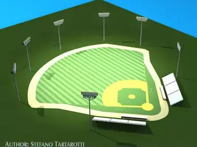Baseball field 3D model