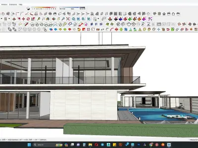 Villa casa 3d model  3D model