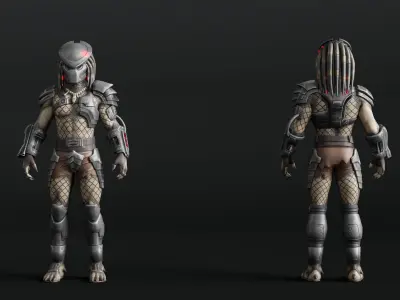 Predator RIGGED3D Character Model Low-poly 3D model