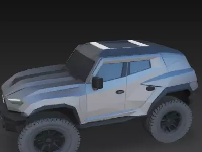Rezvani Inspired Tactical Apocalypse Rover High Detail Sci Fi  3D print model