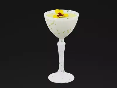 Gin With Cucumber Low-poly 3D model