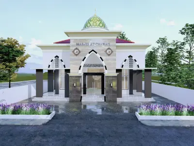 Mosque or Mushola or PrayerRoom or SmallMosque 3D Architecture 3D model