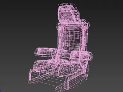 Futuristic sci-fi chair 3D model