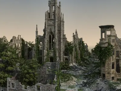  Medieval Ruined Town 01 