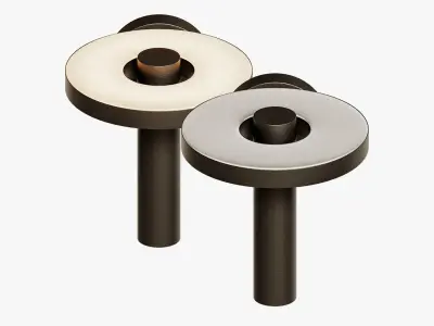Wall Light Bead Uplight Black Tonone 3D model
