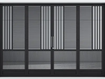 Aluminium door 73 3D model