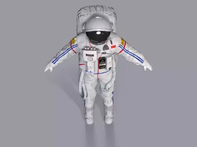 Spacesuit Astronaut steller chinese Game Assets Low-poly 3D model