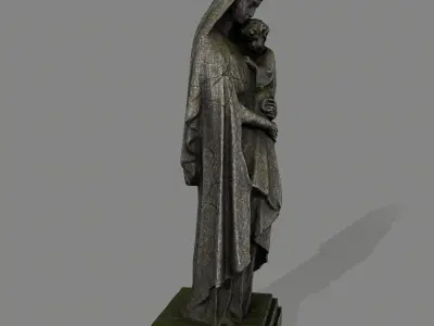 Woman Statue Low-poly 3D model