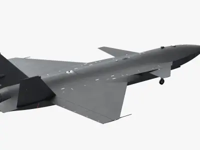  Stealth Unmanned Fighter Jet Black 