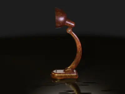 Desk table lamp 3D model PBR Free low-poly 3D model