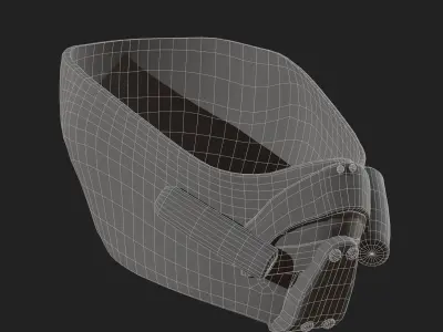 Gas mask helmet scifi futuristic military  Low-poly 3D model