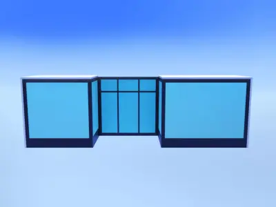 Show window in store Low-poly 3D model
