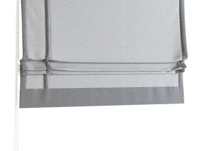 Roman Blinds Curtain Set Low-poly 3D model