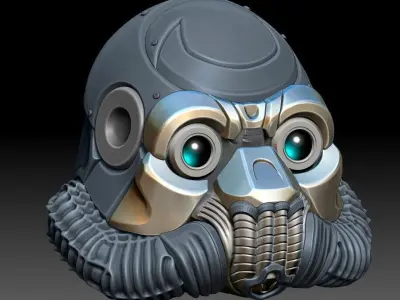 SCI-FI Helmet 3D print model